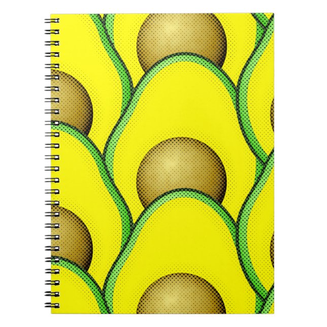 Vintage Style Avocado Drawing Notebook (Front)