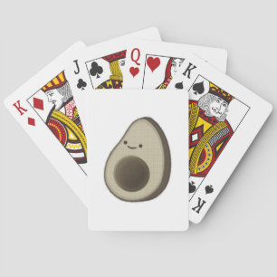 Vintage Style Avocado Drawing Playing Cards