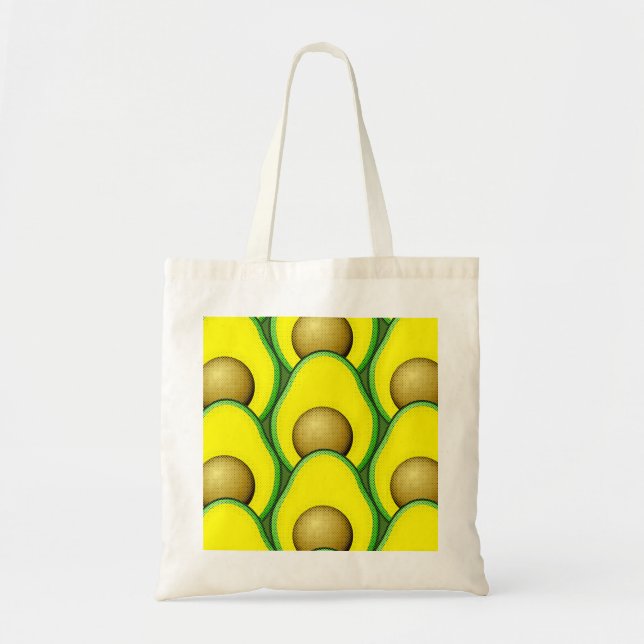 Vintage Style Avocado Drawing Tote Bag (Front)