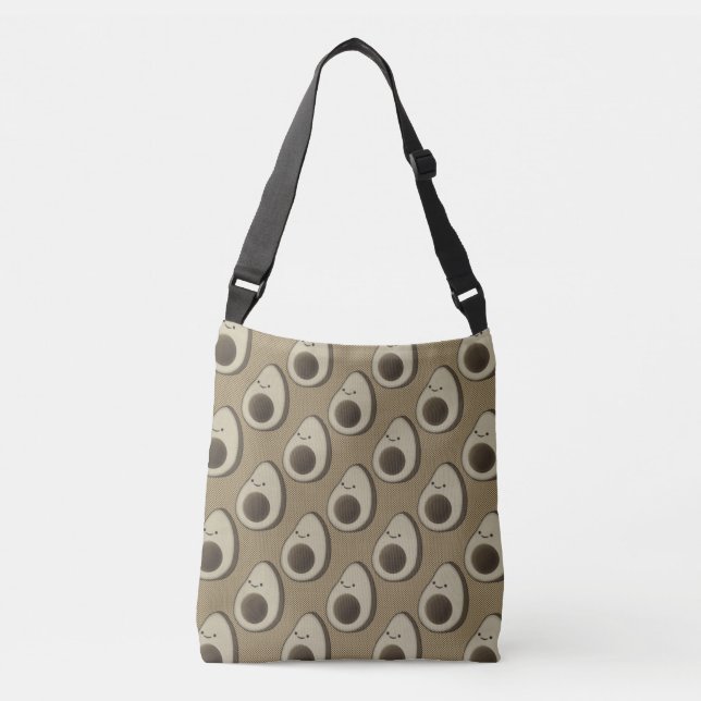 Vintage Style Avocado Pattern Crossbody Bag (Front)