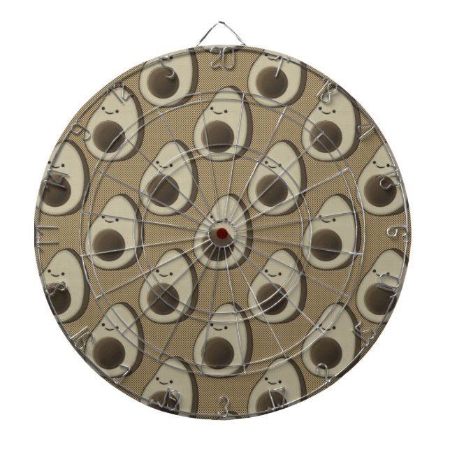 Vintage Style Avocado Pattern Dartboard (Front)