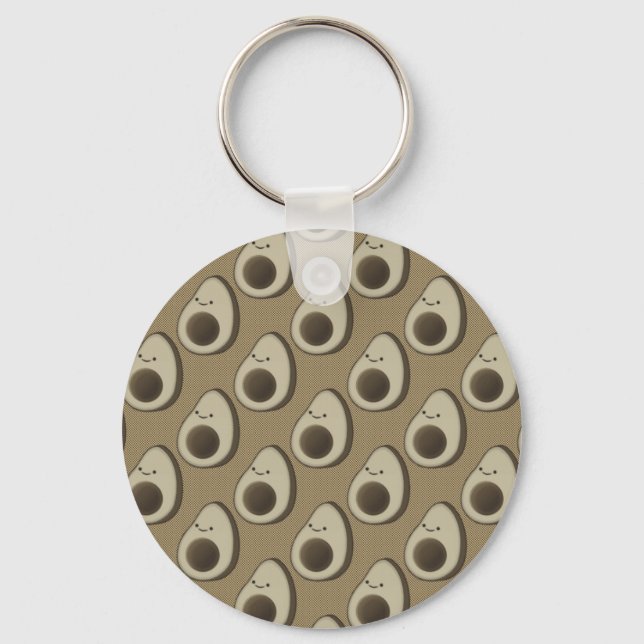 Vintage Style Avocado Pattern Key Ring (Front)
