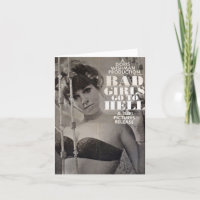 Vintage-Style "Bad Girls Go to Hell" Note Card