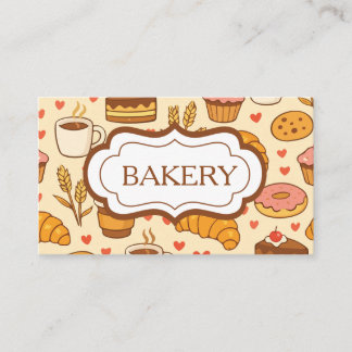 Vintage Style Bakery Business Card