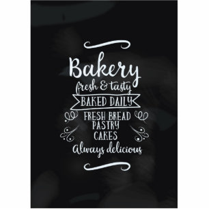 Vintage style Bakery Chalkboard poster Photo Sculpture Decoration