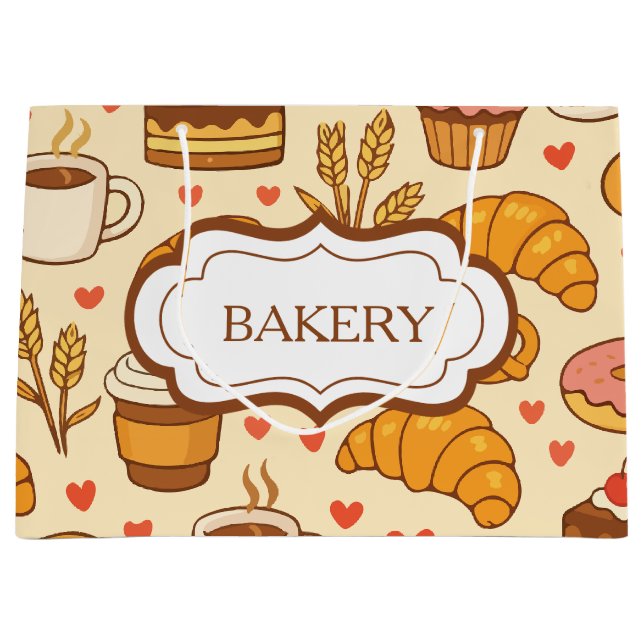 Vintage Style Bakery Large Gift Bag (Front)
