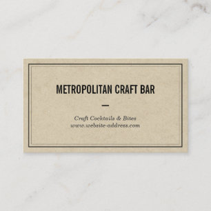 Vintage Style Bar, Restaurant Business Card