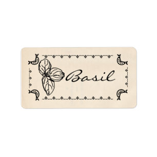 Vintage-Style Basil Labels