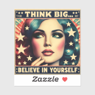 Vintage Style Beautiful Woman Sticker