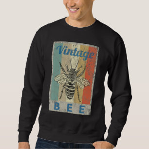 Vintage Style Bee Queen Honey Beekeeper Beekeeping Sweatshirt