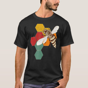 Vintage Style Bee Queen Honey Beekeeper Beekeeping T-Shirt