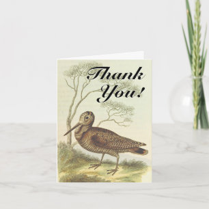 Vintage Style, Bird, "Thank You!" Card