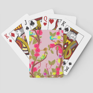 Vintage style Birds and Flowers Playing Cards