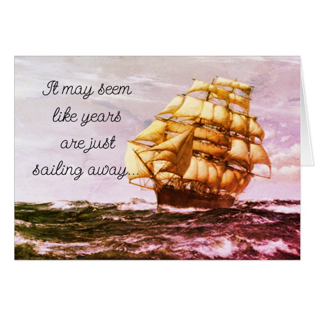 Vintage style Birthday Card for Dad (Front Horizontal)