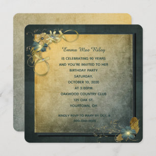 Vintage style birthday party invite