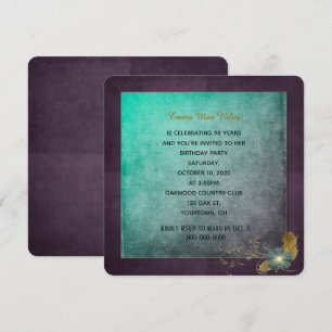 Vintage style birthday party invite