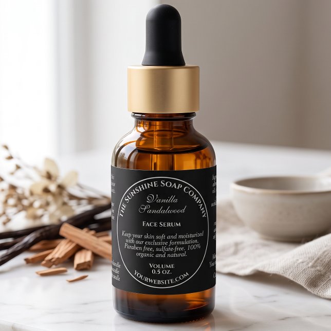 Vintage Style Black Dropper Bottle Label (Creator Uploaded)