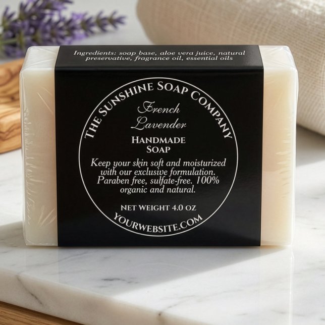 Vintage Style Black Soap Packaging Label (Creator Uploaded)