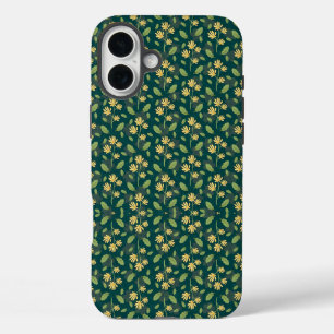 Vintage-style blue color botanical pattern Case-M iPhone 16 Plus Case