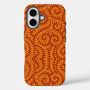 Vintage-style blue color botanical pattern Case-M iPhone 16 Case
