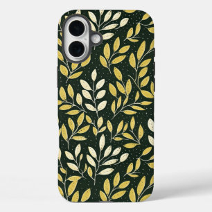 Vintage-style blue color botanical pattern  Case-M iPhone 16 Plus Case