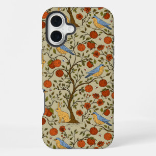 Vintage-style blue color botanical pattern Case-M iPhone 16 Plus Case