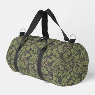 Vintage-style blue color botanical pattern  duffle bag