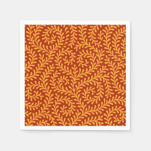 Vintage-style blue color botanical pattern napkin