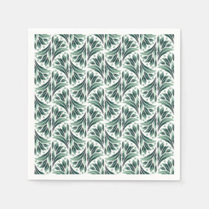 Vintage-style blue color botanical pattern  napkin
