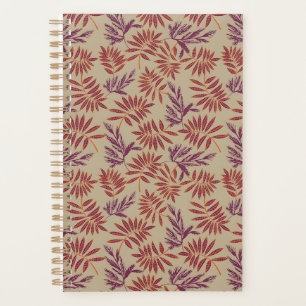 Vintage-style blue color botanical pattern planne planner