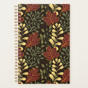 Vintage-style blue color botanical pattern planne planner