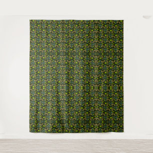 Vintage-style blue color botanical pattern tapest tapestry