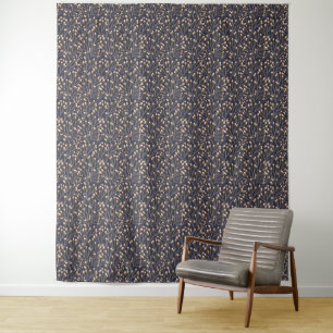 Vintage-style blue color botanical pattern tapest tapestry