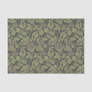 Vintage-style blue color botanical pattern tissue paper