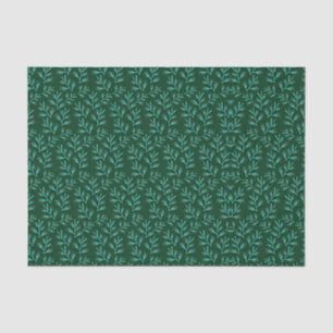 Vintage-style blue color botanical pattern  tissue paper