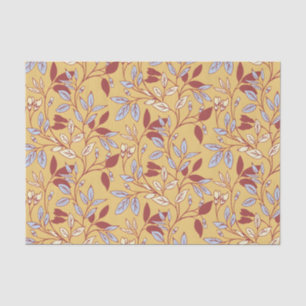 Vintage-style blue color botanical pattern tissue paper