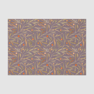Vintage-style blue color botanical pattern tissue paper