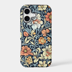 Vintage-style blue colour botanical pattern  iPhon