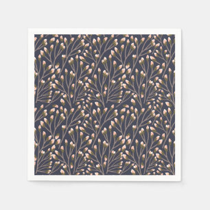 Vintage-style blue colour botanical pattern napki napkin