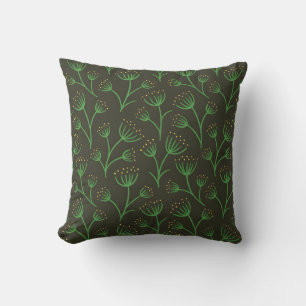 Vintage-style blue colour botanical pattern throw cushion