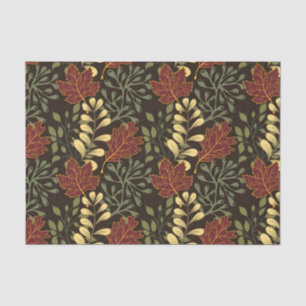 Vintage-style blue colour botanical pattern tissu tissue paper