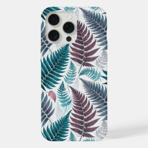 Vintage-style botanical fern leaves iPhone 15 pro max case