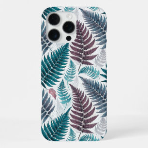 Vintage-style botanical fern leaves iPhone 16 pro max case