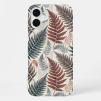 Vintage-style botanical fern leaves