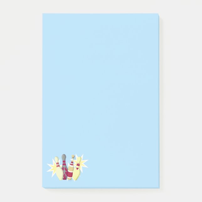 Vintage-style Bowling Post-it Notes (Front)