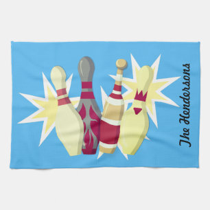 Vintage-style Bowling Tea Towel