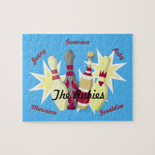 Vintage-style Bowling Team Jigsaw Puzzle
