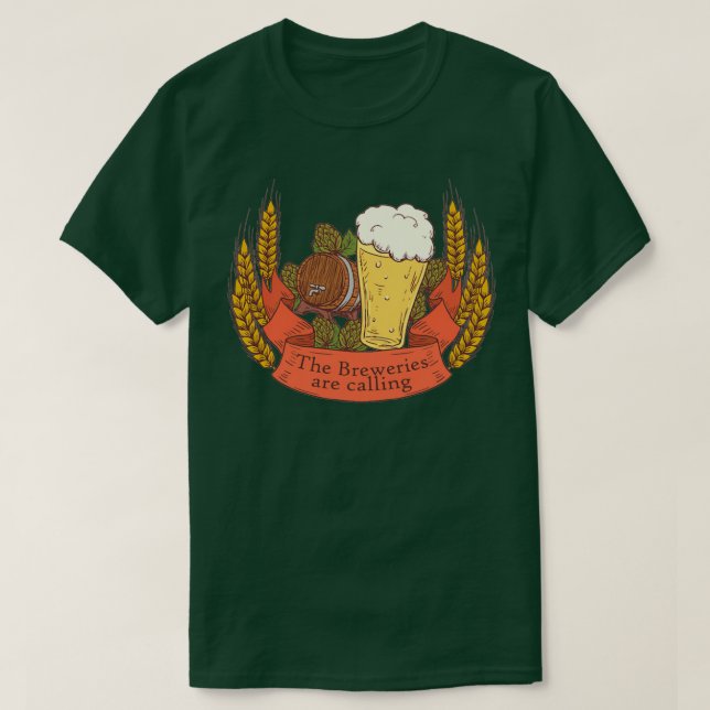 Vintage style breweries T T-Shirt (Design Front)