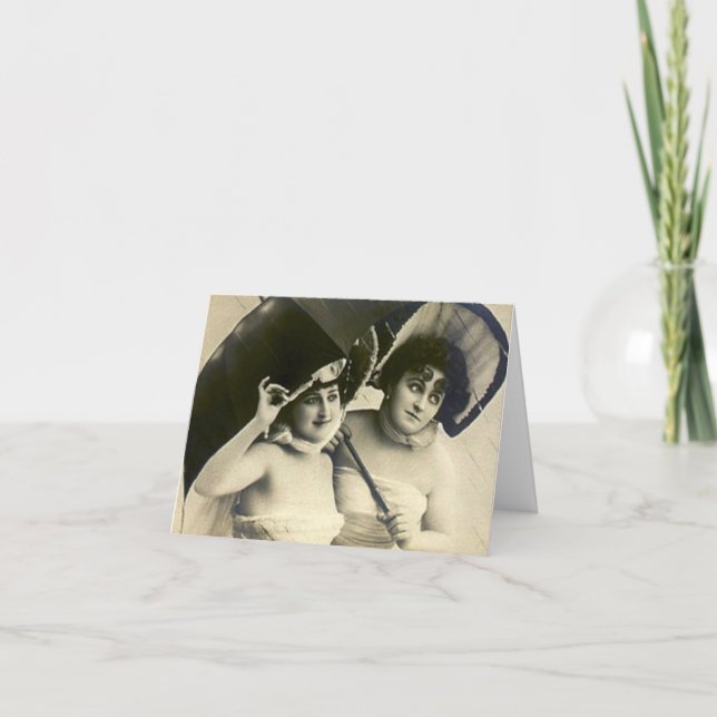 Vintage Style Bridal Shower Thank You Cards Notes (Front)