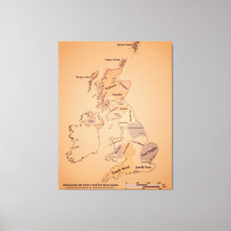 Vintage style British Isles Shipping Forecast Canvas Print